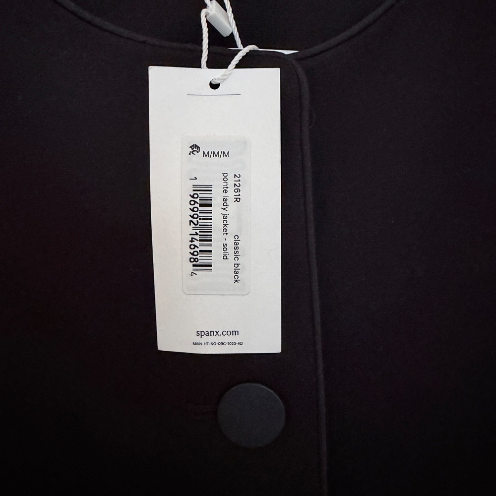 SPANX The Perfect Collection Ponte Lady Jacket – Classic Black, Size M, NWT - Picture 5 of 6